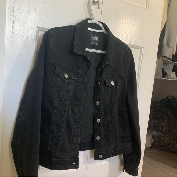 ZARA Denim Jacket in Dark Grey - Picture 1 of 7